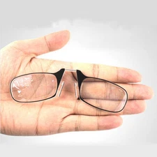 Ultra Thin Reading Glasses Nose Clip Optics Presbyopic  +1.0 +1.5 +2.0 +2.5