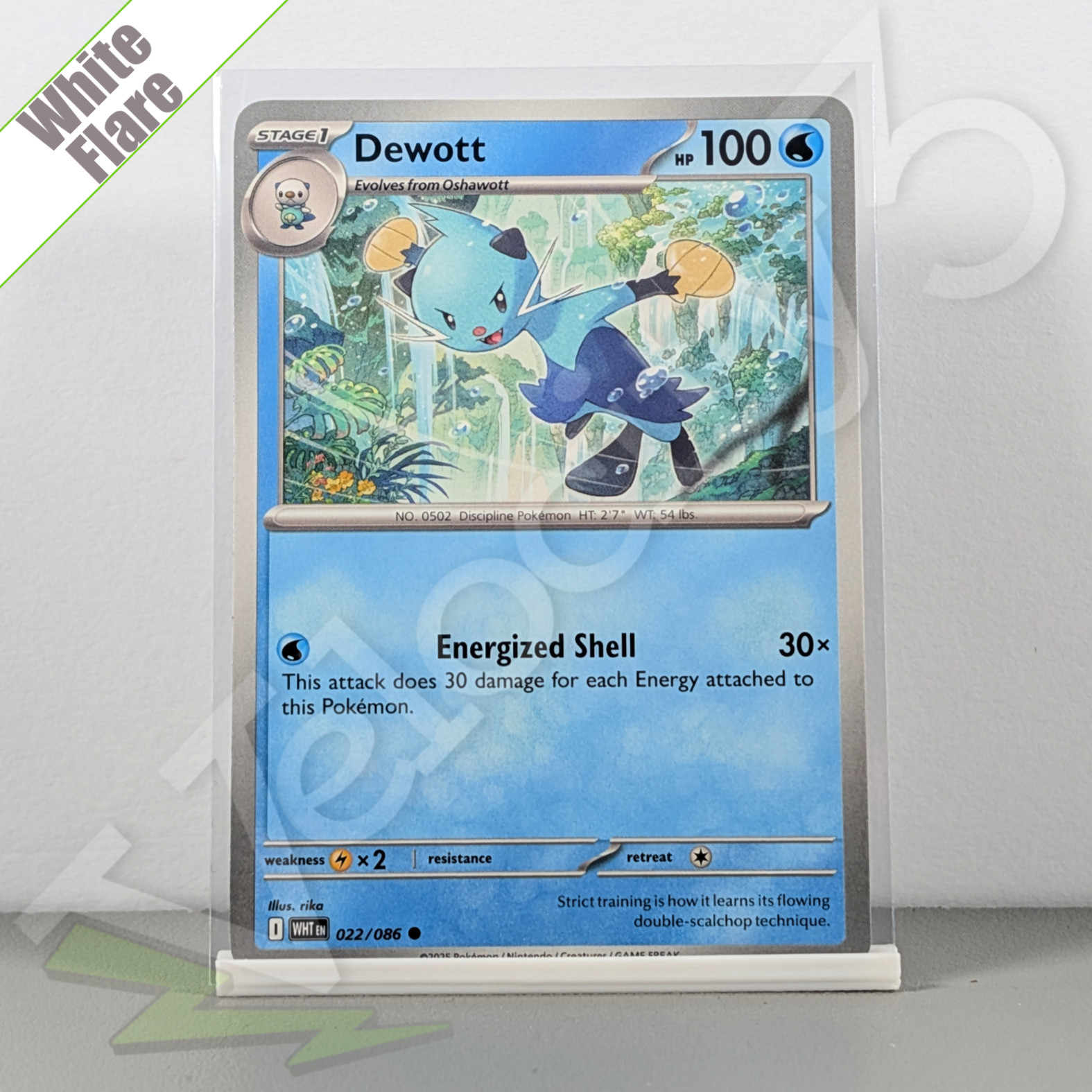 Pokemon TCG Card - Dewott 22/86 Common | White Flare (2025) WHT