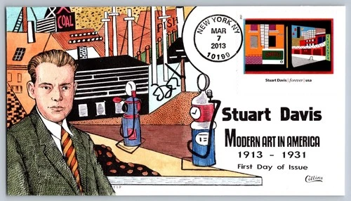 2013 Collins Hand Painted Modern Art in America 1913-1931 Stuart Davis FDC