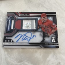 2016 Topps Strata - Mike Trout Authentic Auto Jumbo Patch /50 Vs Blue Jays
