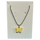 Yellow Butterfly Necklace & earrings made w/ Brick Butterflies & Ball Chain — photo 6
