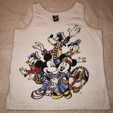 Vtg 90s Mickey Unlimited Disney Tank top Jerry Leigh Mouse Donald Goofy Minnie