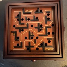 Bombay Company Vintage Wooden Cabot Labyrinth Puzzle Tilting Drawers COMPLETE
