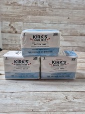 3 Pack Of 3 Bars 4oz Kirk'S Since 1839 Castile Soap Gentle For Sensitive Skin