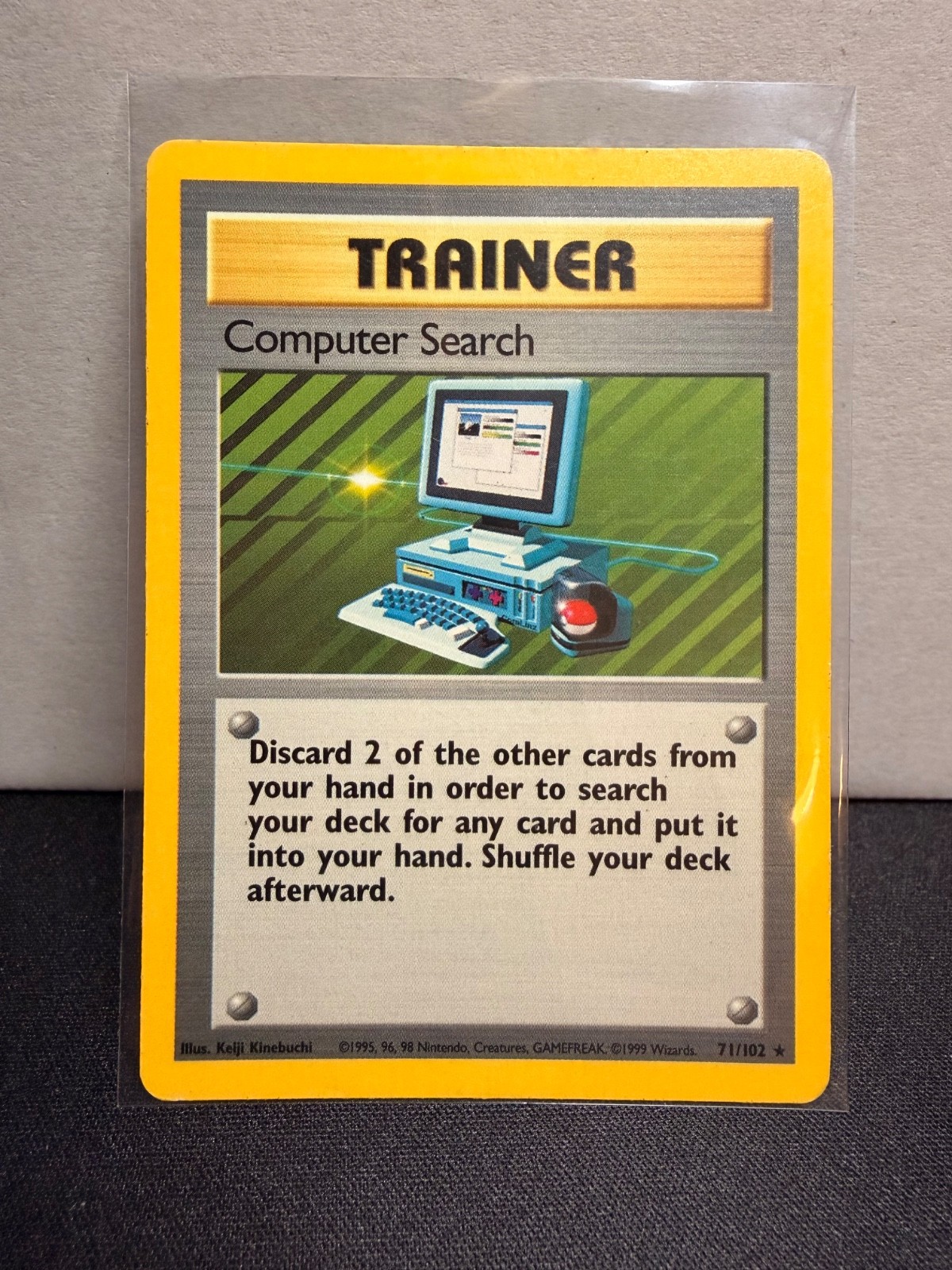 Computer Search 71/102 Pokémon TCG Base Set Unlimited Regular Rare NM