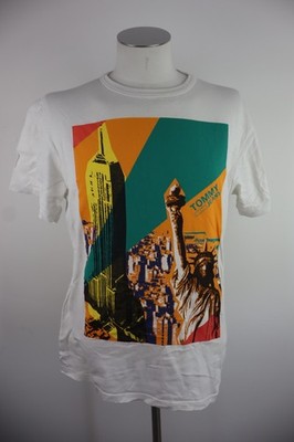 TOMMY HILFIGER HERREN SHIRT GR M MAN T-SHIRT CASUAL VINTAGE BAUMWOLLE KURZARM