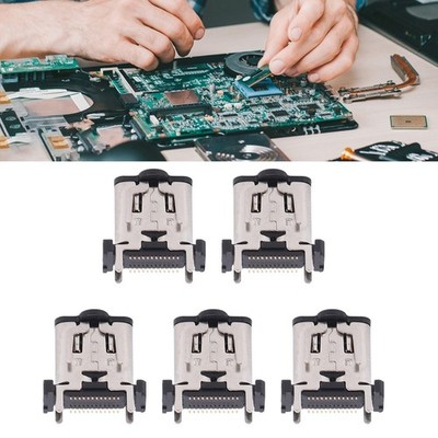 5PCS Type C Port Replacement Metal Type C Charging Interface Replacement