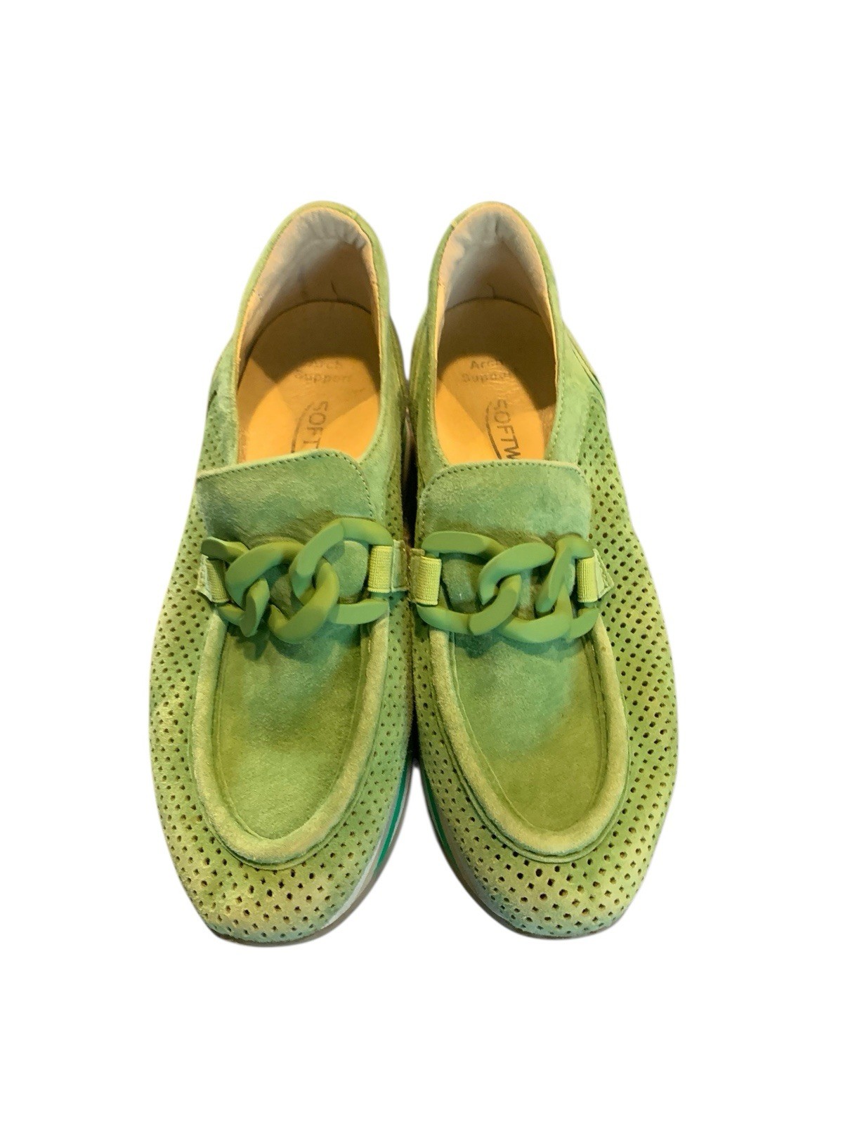 Softwaves Clairice Green perforated Platform Size… - image 3