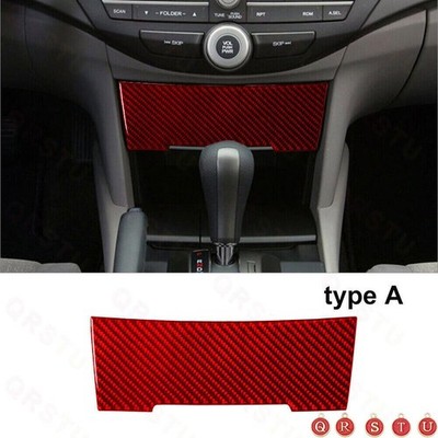 Below Center Console Compartment Cover Trim For Honda Accord Red Carbon Fiber