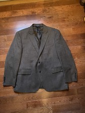 Stafford Signature Sport Coat Men s Size 44 Short Classic Fit Merino Wool Brown