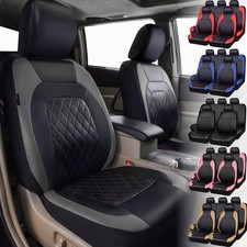 For Ford Car 5 Seat Covers Leather Front Rear Seat Full Set Protector Pad Mat