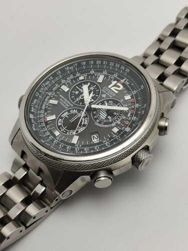 Citizen ProMaster Sky Solar Chronograph Titanium Mens Watch wrist 19cm