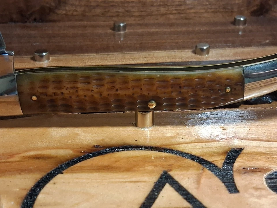 Palillo de dientes Case XX 61098 probado 1920-1940 hueso verde real bonito ver foto leer descripción Foto 4 de 4