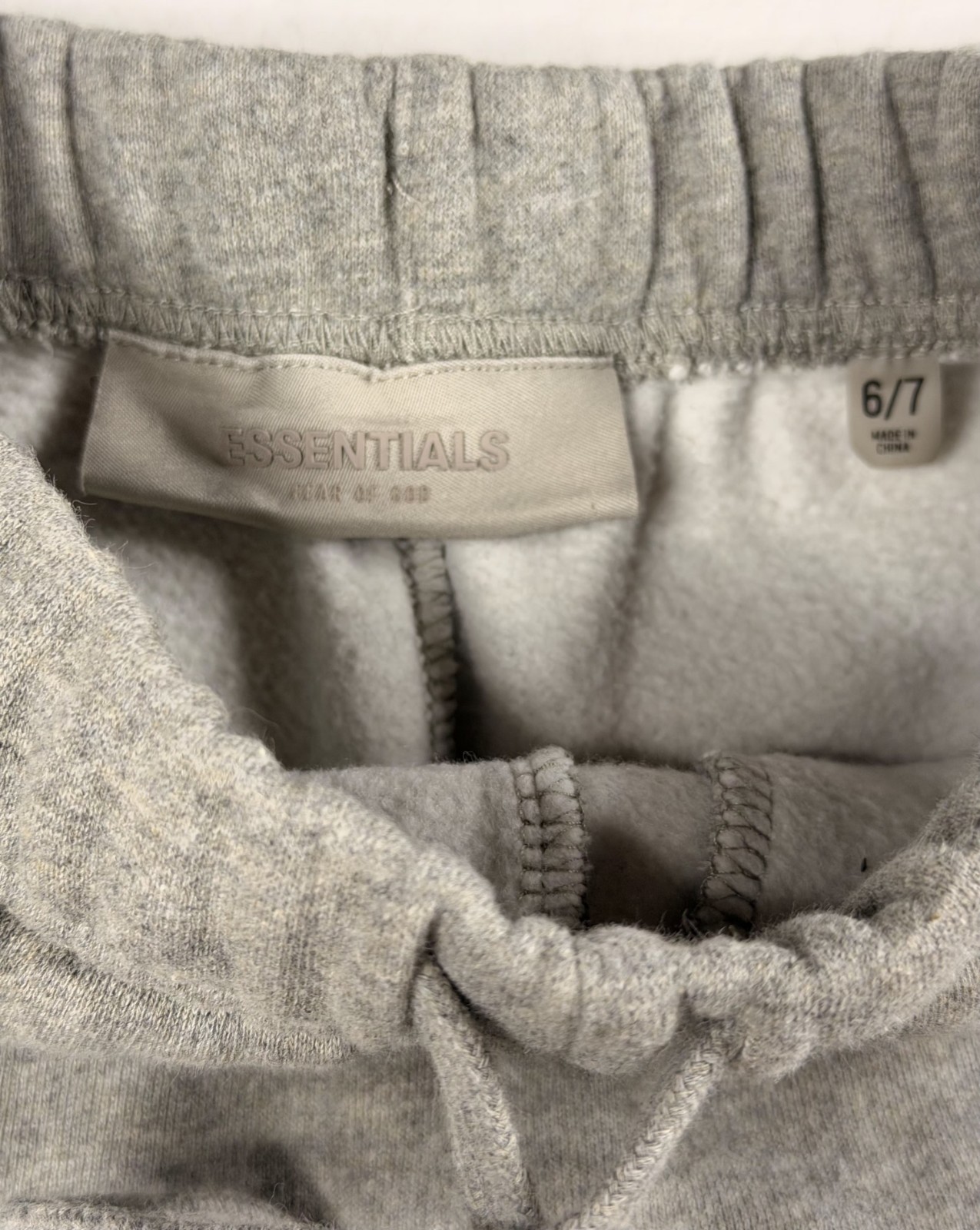 Fear of God Essentials Kids Sweatpants Heather Grey Size 6/7 Joggers FOG... thumbnail 4