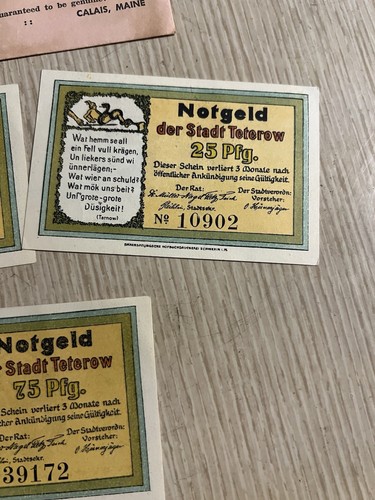 "Notegold" Post-WWI Germany Emergency Money - Vintage Currency WW2 - Picture 4 of 8