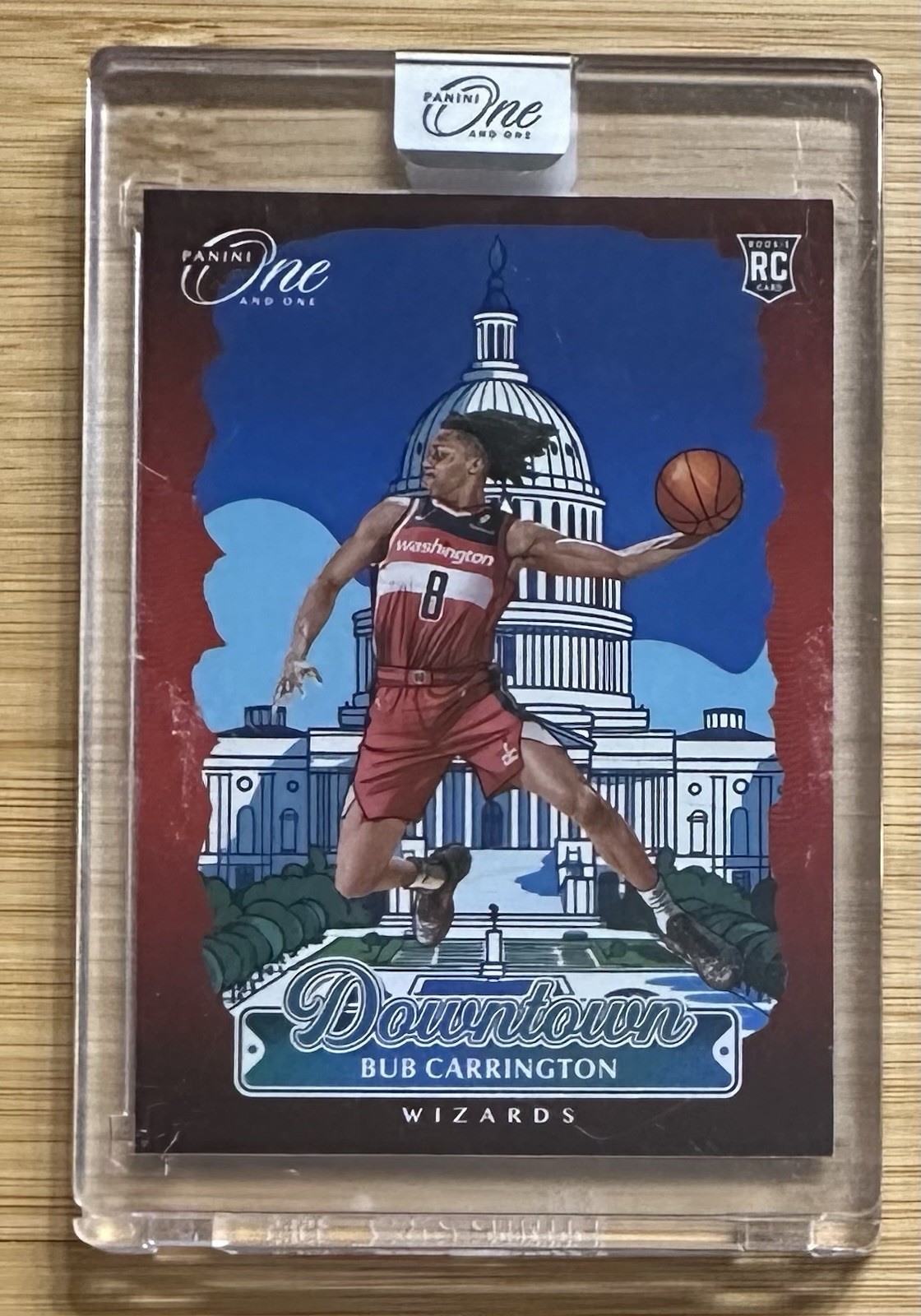 2024-25 Panini One And One Bub Carrington Rookie Downtown Case Hit SSP RC