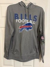  NEW NFL Team Apparel Buffalo Bills NFL Sweatshirt Hoodie Gray Size M