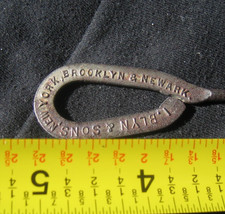 Vintage Shoe Button Hook embossed: "BLYN SONS NEW ;YORK BROOKLYN NEWARK
