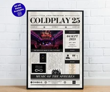 Coldplay Personalised Souvenir Poster