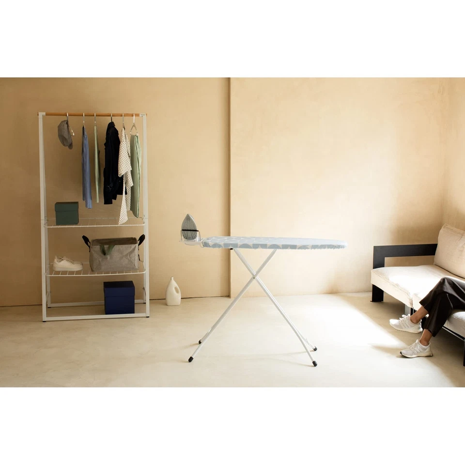 Cubierta para tabla de planchar tamaño A 43x12" relleno de espuma de fieltro grueso 100 % algodón fácil de ajustar Foto 3 de 4