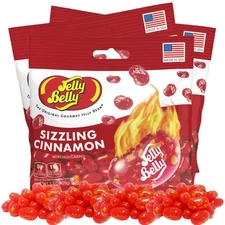 Sizzling Cinnamon Jelly Beans, Hot and Spicy Chewy Candy, Bulk Shareable Cand...