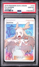 2019 POKEMON SUN & MOON TEAM UP #177 FULL ART/JASMINE PSA 10