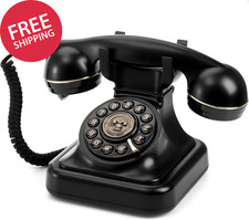 Classic Retro Landline Telephone - Vintage Corded Desk Phone for Home Office