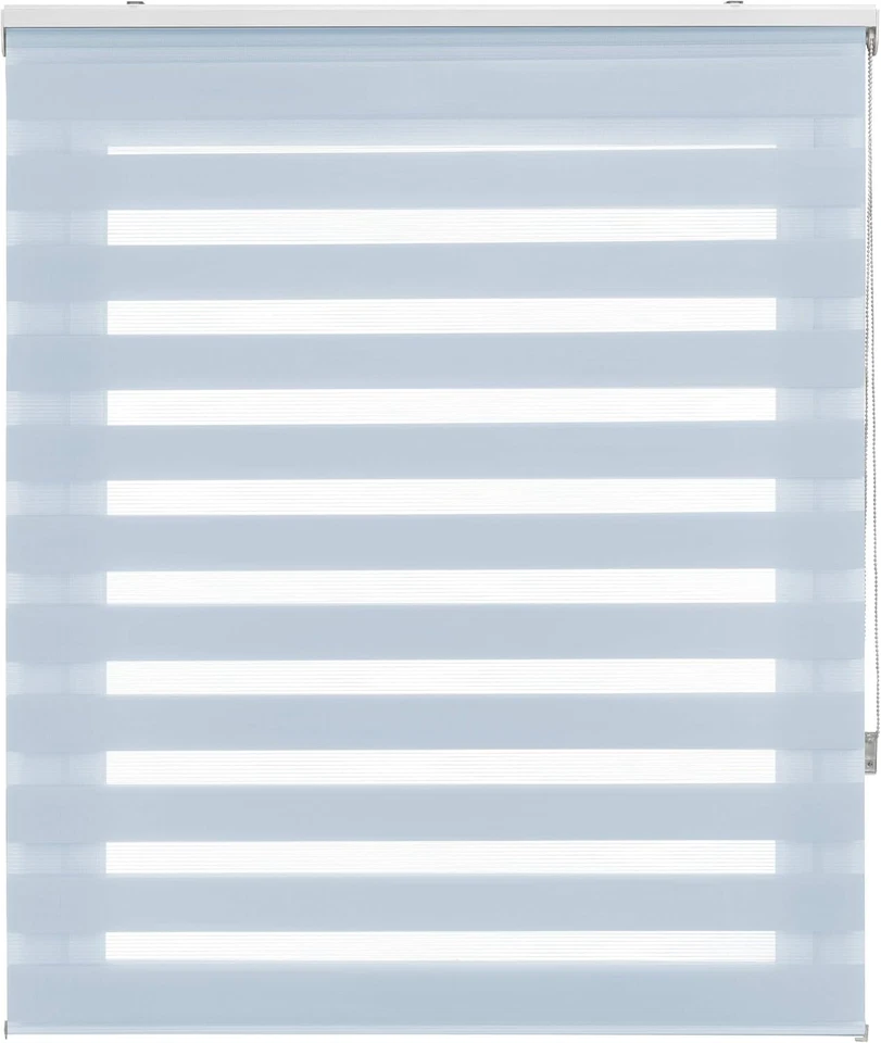 Tenda a Rullo Notte E Giorno Personalizzata a Doppio Strato, Celeste, 115 X 250 - Immagine 2 di 4