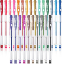 - Metallic Gel Pens, 25 Unique Metallic Colors, Gel Pens for Adult Coloring Book