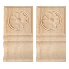 2 Pcs Vintage Regalhalterungen Aus Holz Dekorativer S&auml;ulenaufsatz