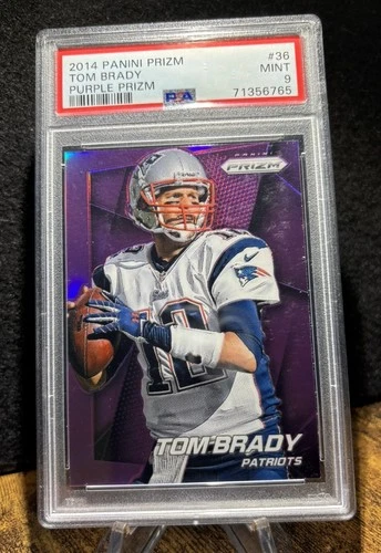 2014 Panini Prizm TOM BRADY Purple Prizm #36 PSA 9 Mint Pop 16, Only 11 Higher