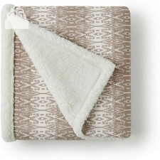Sherpa Fleece Throw Blanket 50x60 Reversible Soft Couch Bed