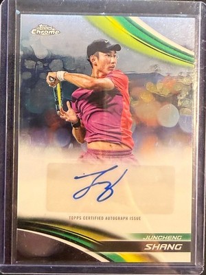 Juncheng Shang 2025 Topps Chrome Tennis Auto Autograph 2