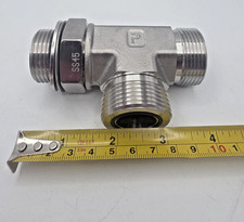 316 Stainless Steel Hydraulic Tee Fitting 3-Way Male ORFS Connector