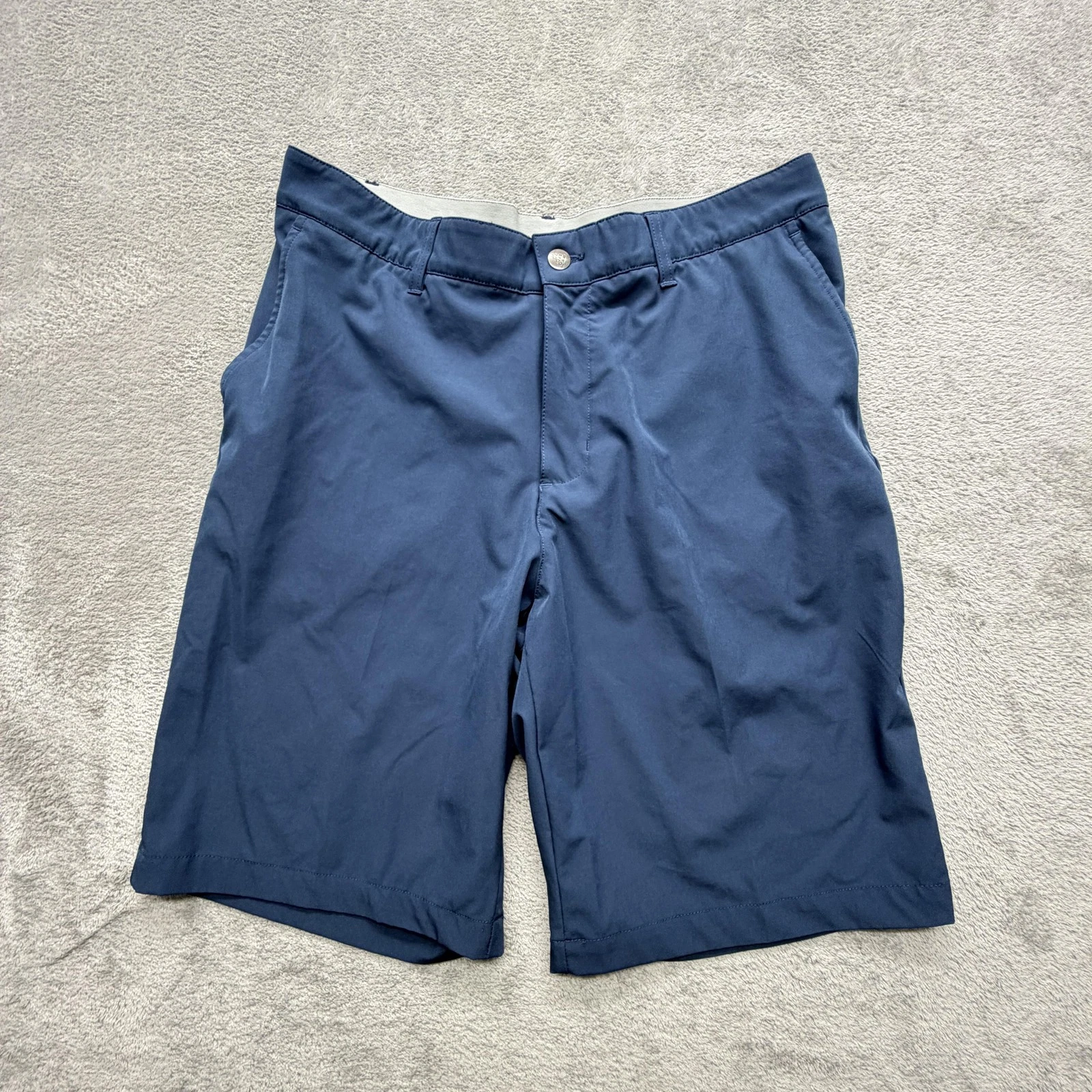 Adidas Shorts Mens 34x10 Blue Bermuda Microfiber Stretch Golf