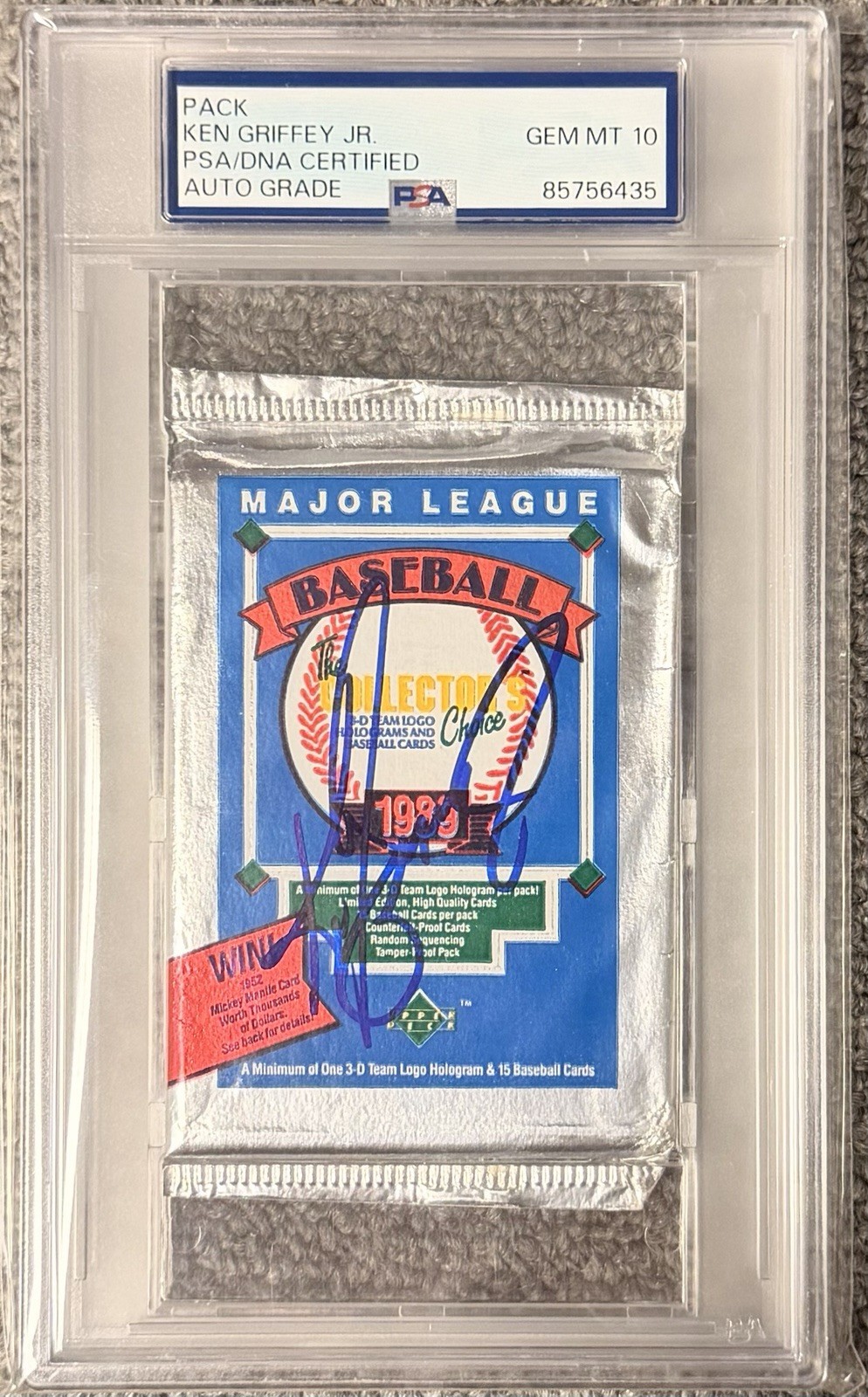 Ken Griffey Jr. 1989 Upper Deck Signed Rookie Pack Baseball Cards PSA/DNA 10