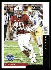 2019 Panini Score Nfl Draft #DFT-11 Bryce Love Rookie RC Stanford football card. rookie card picture