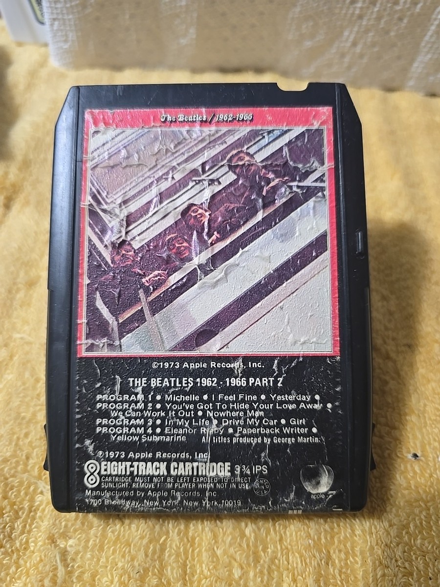 Vintage 8-track Cartridge Of THE BEATLES 1962-1966 Part2. Rare1973