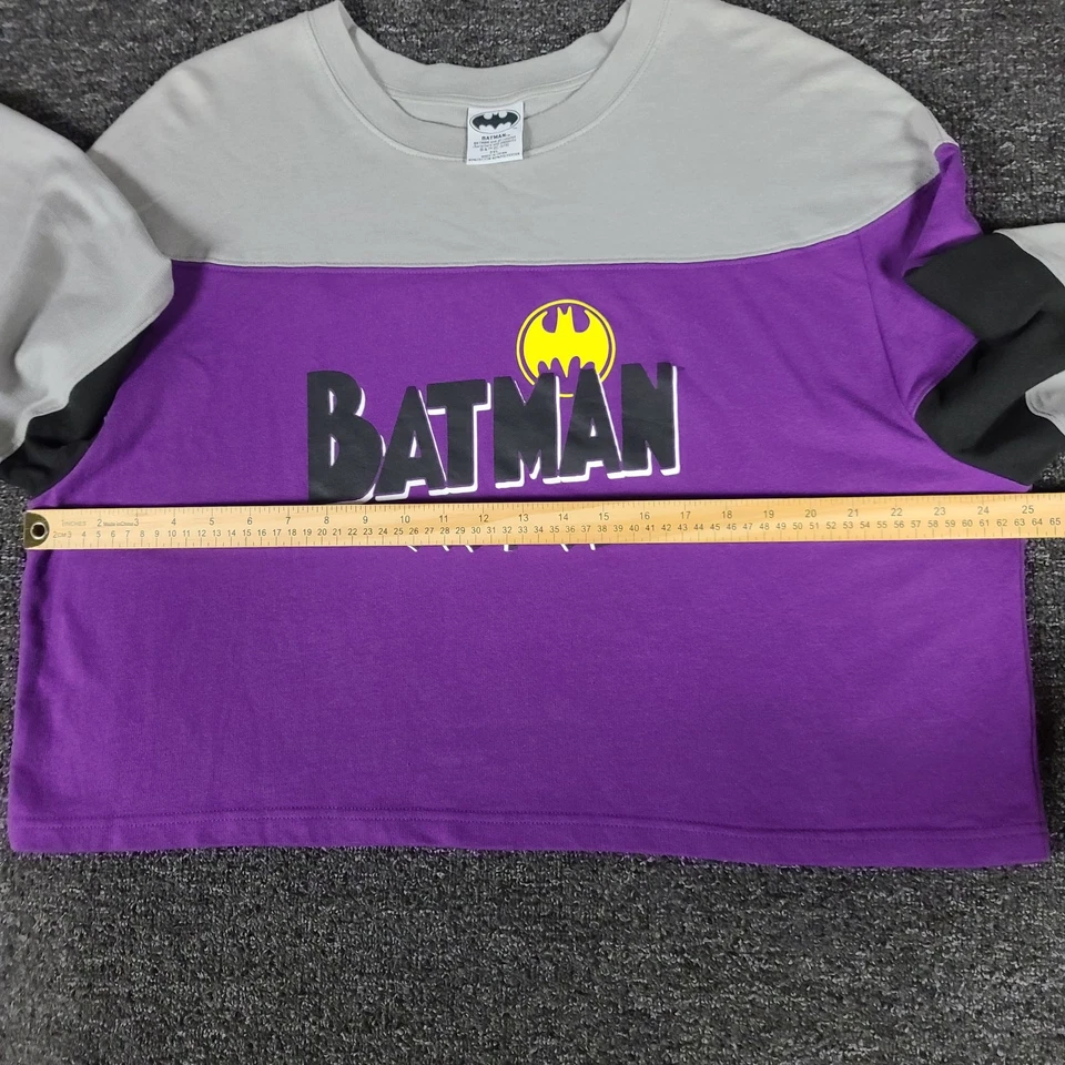 Sudadera Batman Mujer 2XL Recortada Escritura Japonesa Cómics Superhéroe Pullover Foto 4 de 4
