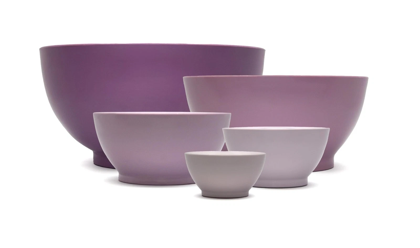CaliBowl 5Piece NonSpill Plastic Mixing Bowl Set Reusable Nesting Kitchen Bo...