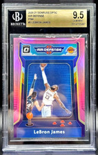LEBRON JAMES 20-21 OPTIC AIR DEFENSE PINK HOLO PRIZM PARALLEL SSP 7/25 BGS 9.5
