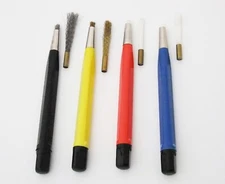 4 Piece Pen Style Scratch Brush Set For Polishing, Cleaning, Texturing, Etc