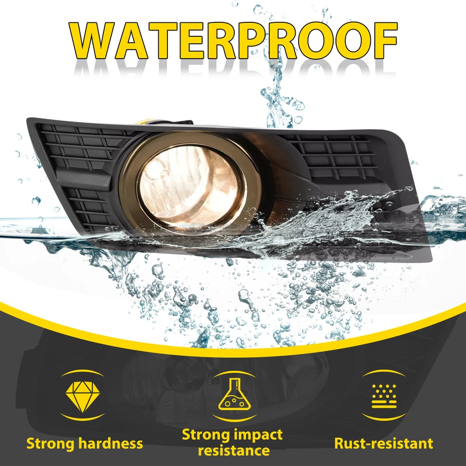 Pair Fog Lights w/Bezel Bumper Lamp Cover For Cadillac SRX 2010 - 2016 2015 Foto 3 de 4