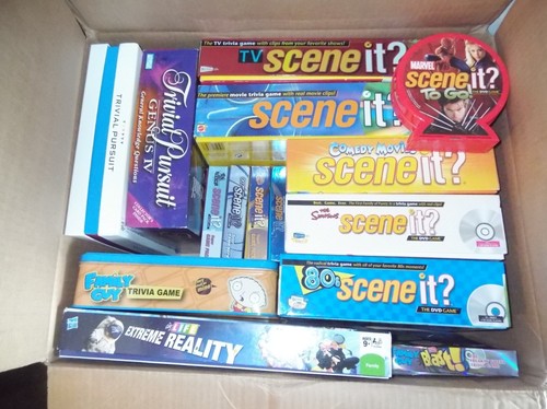 HUGE LOT of 15 DVD BOARDGAMES 10 Scene It? 2 Trivial Pursuit 2 Family Guy & Life