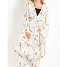 ELOQUII Floral Wrap Dress With Pockets Women's Plus Size 22/24 White Tie Front
