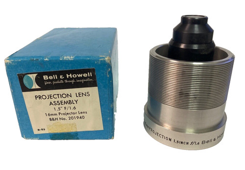 1.5" (38mm) Bell &Howell USA Made16mm Projector Lens a fast F1.6 speed Clean1