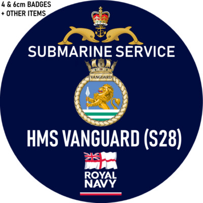 Royal Navy SUBMARINE SERVICE Pin Badges HMS VANGUARD badge  keyrings & more