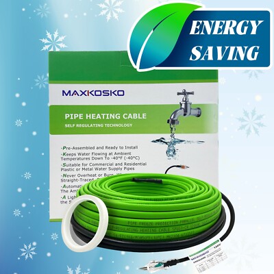 Pipe Heat Cable for Water Pipe Freeze Protection,Anti-Freeze Pipe Heating Trace