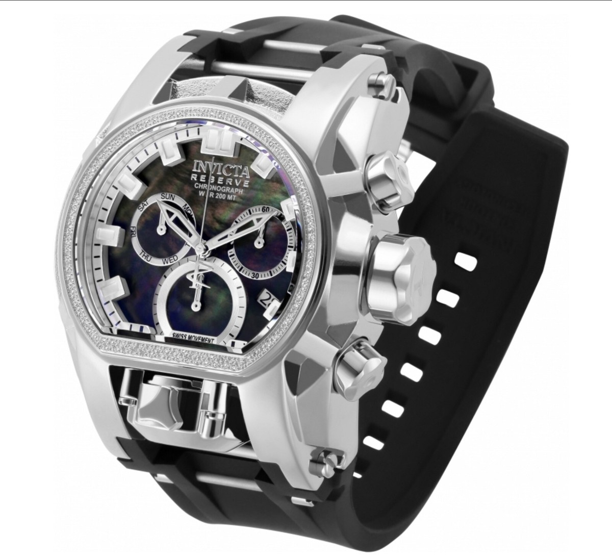 Invicta Reserve Men's Bolt Zeus Magnum Swiss Chrono 0.43ctw