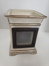 Scentsy Full Size Wax Warmer Snapshot Picture Frame Cream Beige with Bulb No Box